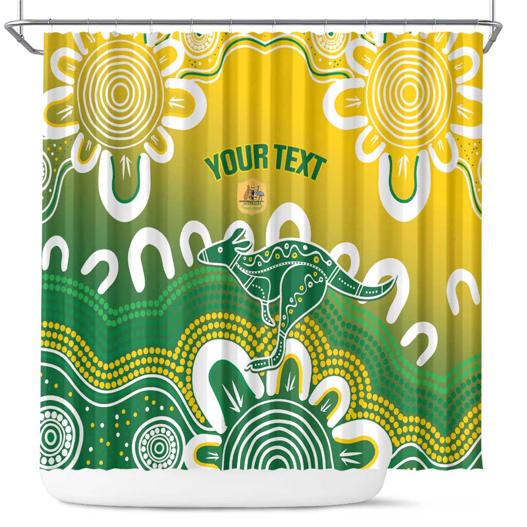 Custom Australia Socceroos Football Shower Curtain Come On Aussie