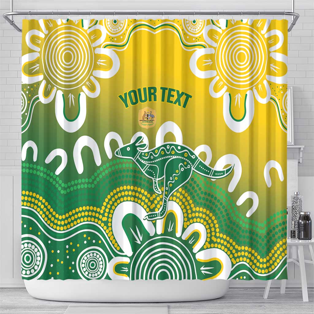 Custom Australia Socceroos Football Shower Curtain Come On Aussie