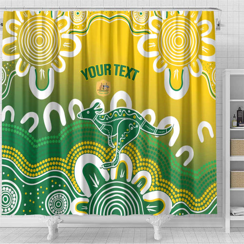 Custom Australia Socceroos Football Shower Curtain Come On Aussie