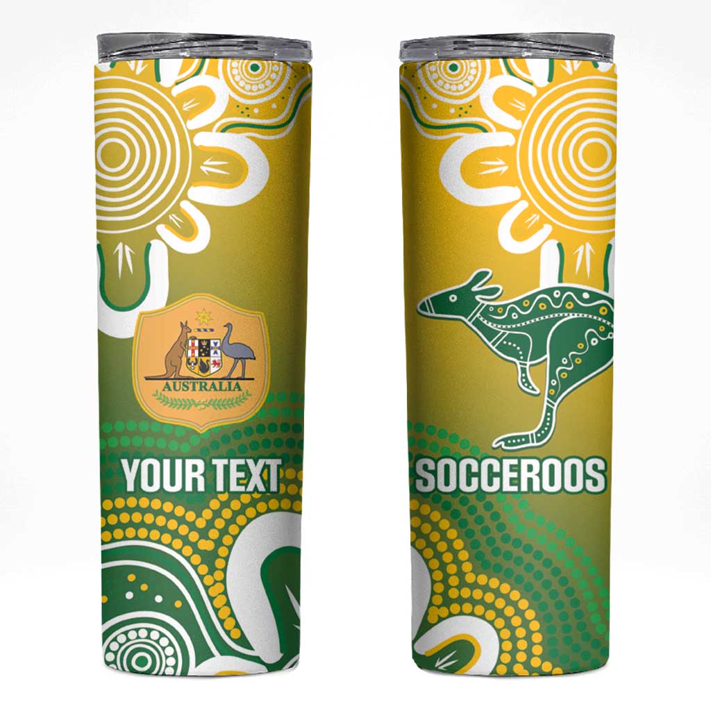 Custom Australia Socceroos Football Skinny Tumbler Come On Aussie