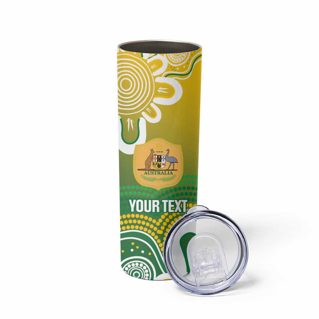 Custom Australia Socceroos Football Skinny Tumbler Come On Aussie