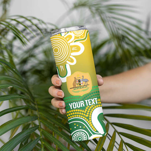 Custom Australia Socceroos Football Skinny Tumbler Come On Aussie