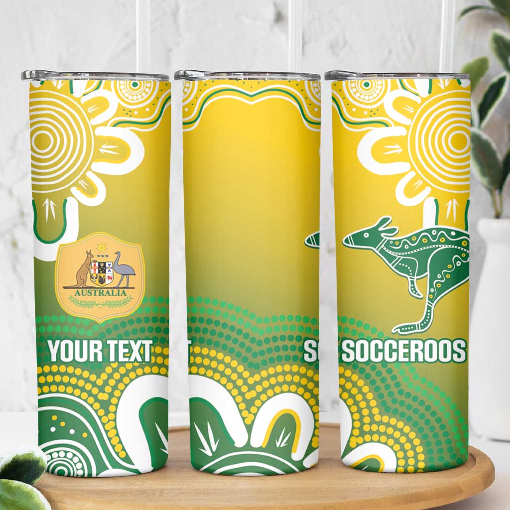 Custom Australia Socceroos Football Skinny Tumbler Come On Aussie