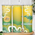 Custom Australia Socceroos Football Skinny Tumbler Come On Aussie