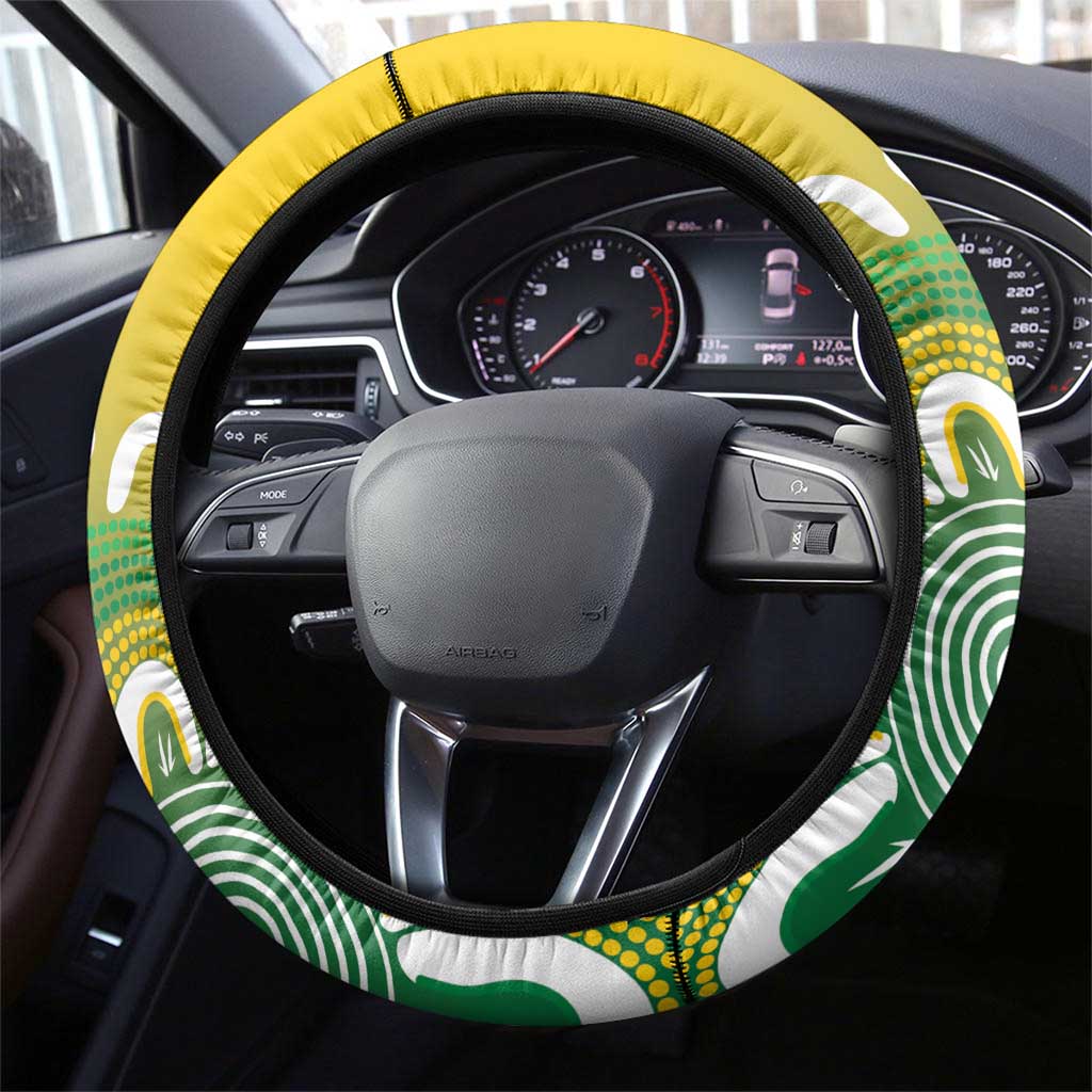 Australia Socceroos Football Steering Wheel Cover Come On Aussie