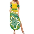 Custom Australia Socceroos Football Summer Maxi Dress Come On Aussie