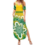 Custom Australia Socceroos Football Summer Maxi Dress Come On Aussie