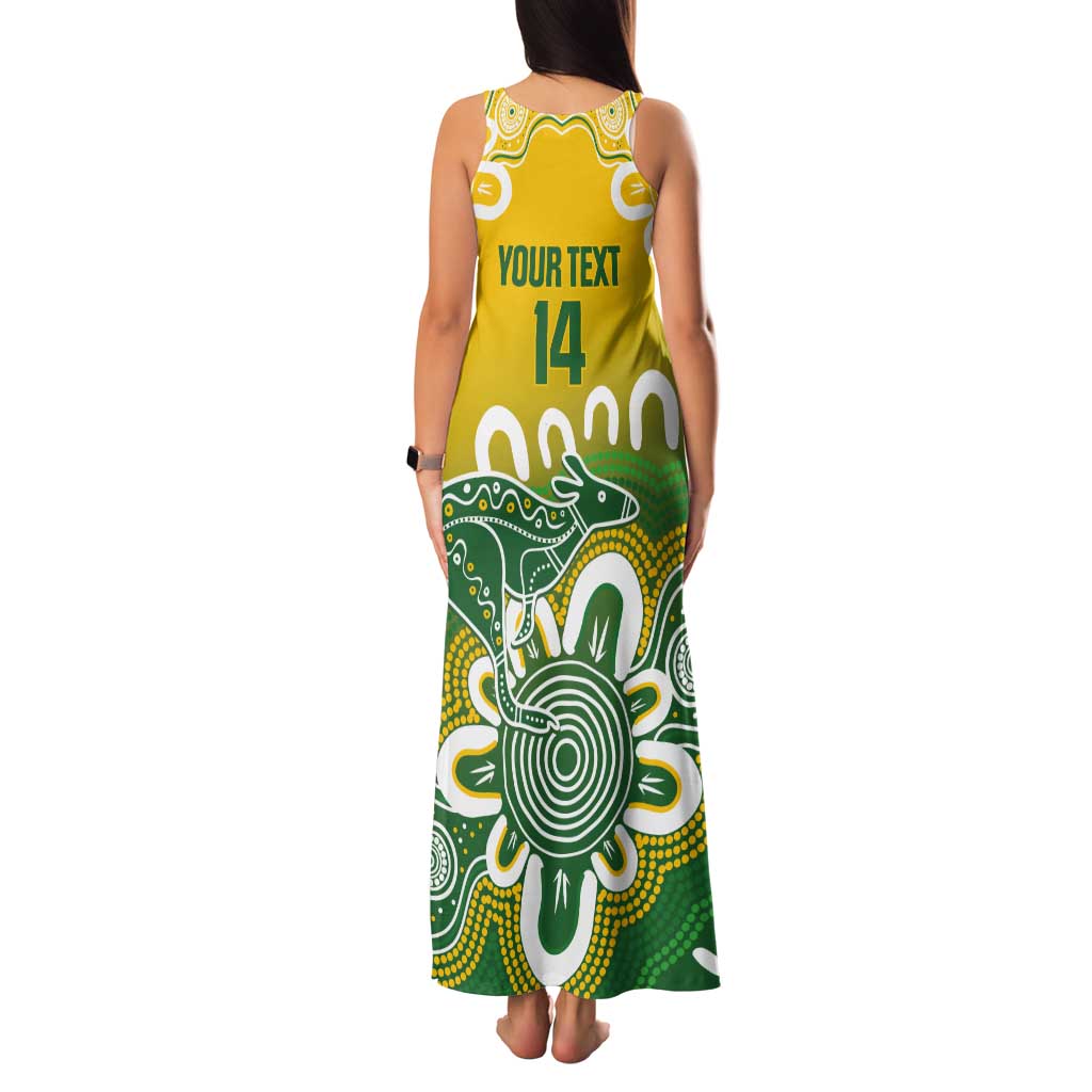 Custom Australia Socceroos Football Tank Maxi Dress Come On Aussie