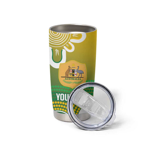 Custom Australia Socceroos Football Tumbler Cup Come On Aussie