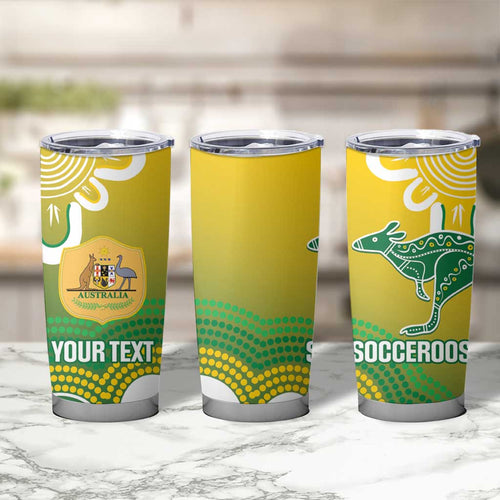 Custom Australia Socceroos Football Tumbler Cup Come On Aussie