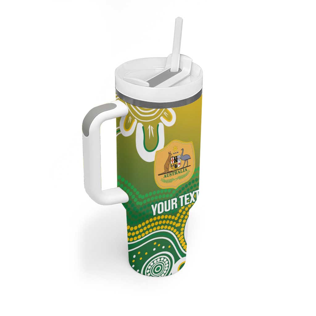 Custom Australia Socceroos Football Tumbler With Handle Come On Aussie