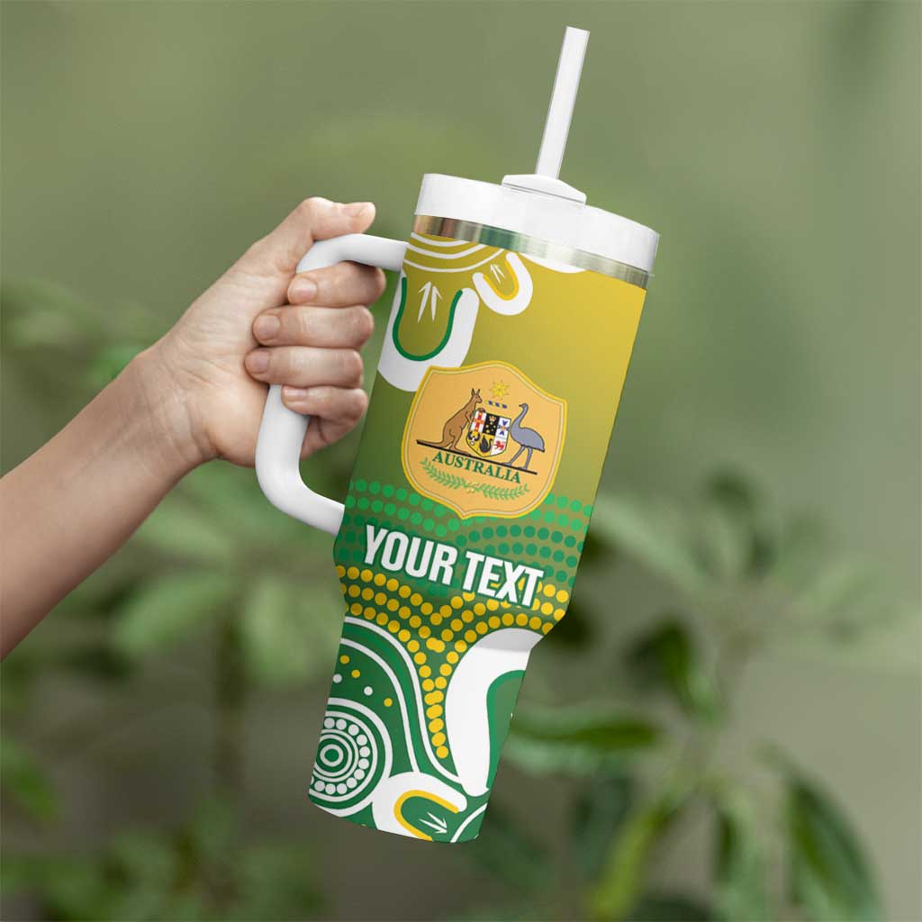Custom Australia Socceroos Football Tumbler With Handle Come On Aussie