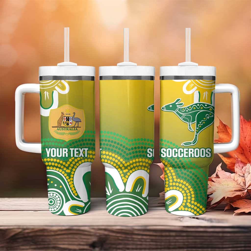 Custom Australia Socceroos Football Tumbler With Handle Come On Aussie