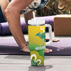 Custom Australia Socceroos Football Tumbler With Handle Come On Aussie
