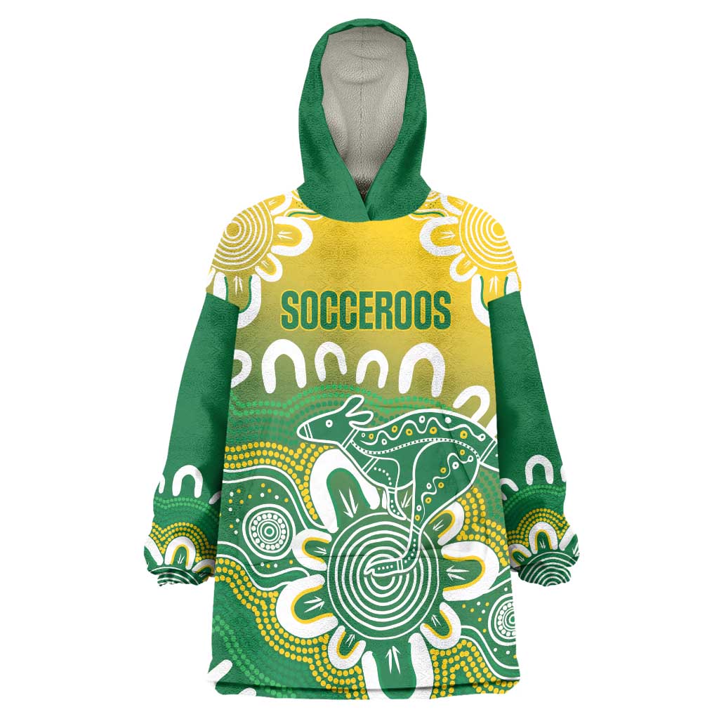 Custom Australia Socceroos Football Wearable Blanket Hoodie Come On Aussie