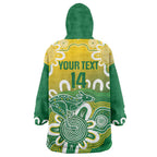 Custom Australia Socceroos Football Wearable Blanket Hoodie Come On Aussie
