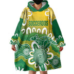 Custom Australia Socceroos Football Wearable Blanket Hoodie Come On Aussie