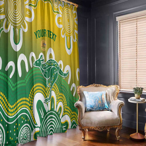 Custom Australia Socceroos Football Window Curtain Come On Aussie