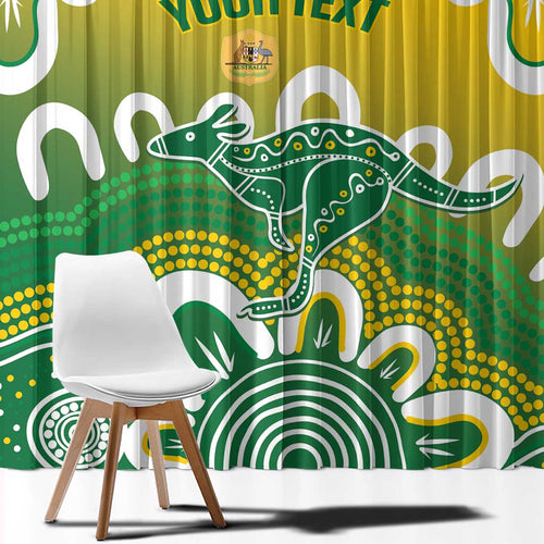 Custom Australia Socceroos Football Window Curtain Come On Aussie