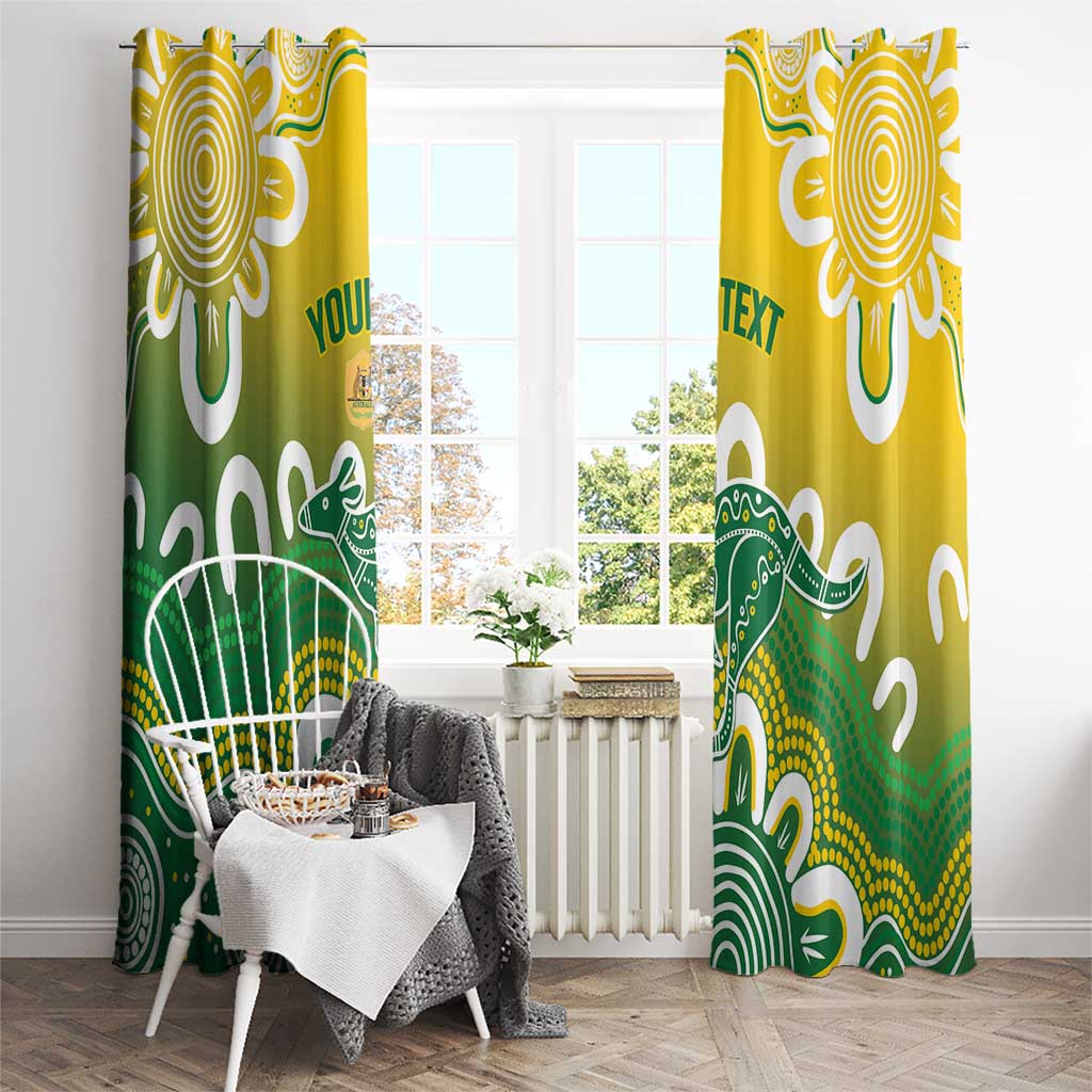 Custom Australia Socceroos Football Window Curtain Come On Aussie