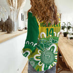Custom Australia Socceroos Football Women Casual Shirt Come On Aussie