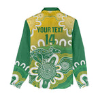 Custom Australia Socceroos Football Women Casual Shirt Come On Aussie