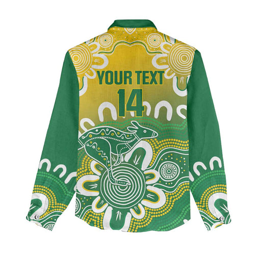 Custom Australia Socceroos Football Women Casual Shirt Come On Aussie