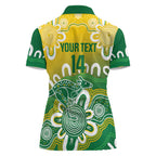 Custom Australia Socceroos Football Women Polo Shirt Come On Aussie