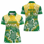 Custom Australia Socceroos Football Women Polo Shirt Come On Aussie