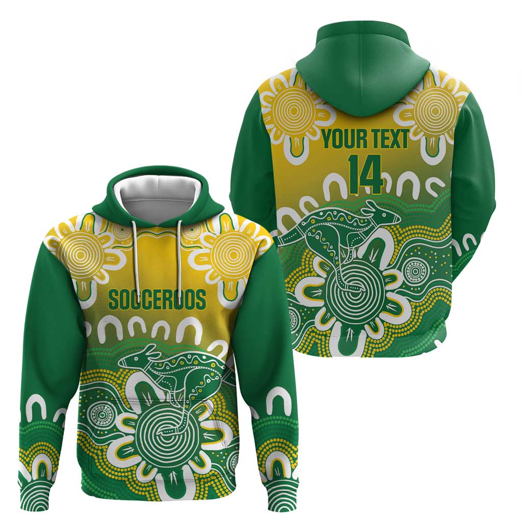 Custom Australia Socceroos Football Zip Hoodie Come On Aussie
