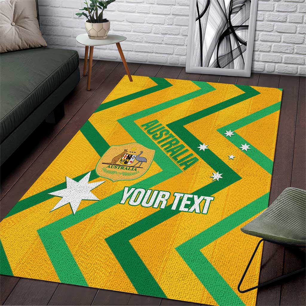 Custom Australia Socceroos Football Area Rug 2025 Sporty Version