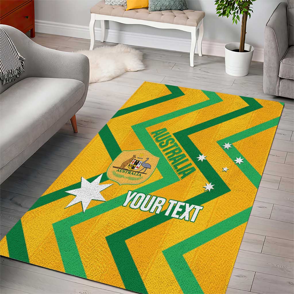 Custom Australia Socceroos Football Area Rug 2025 Sporty Version