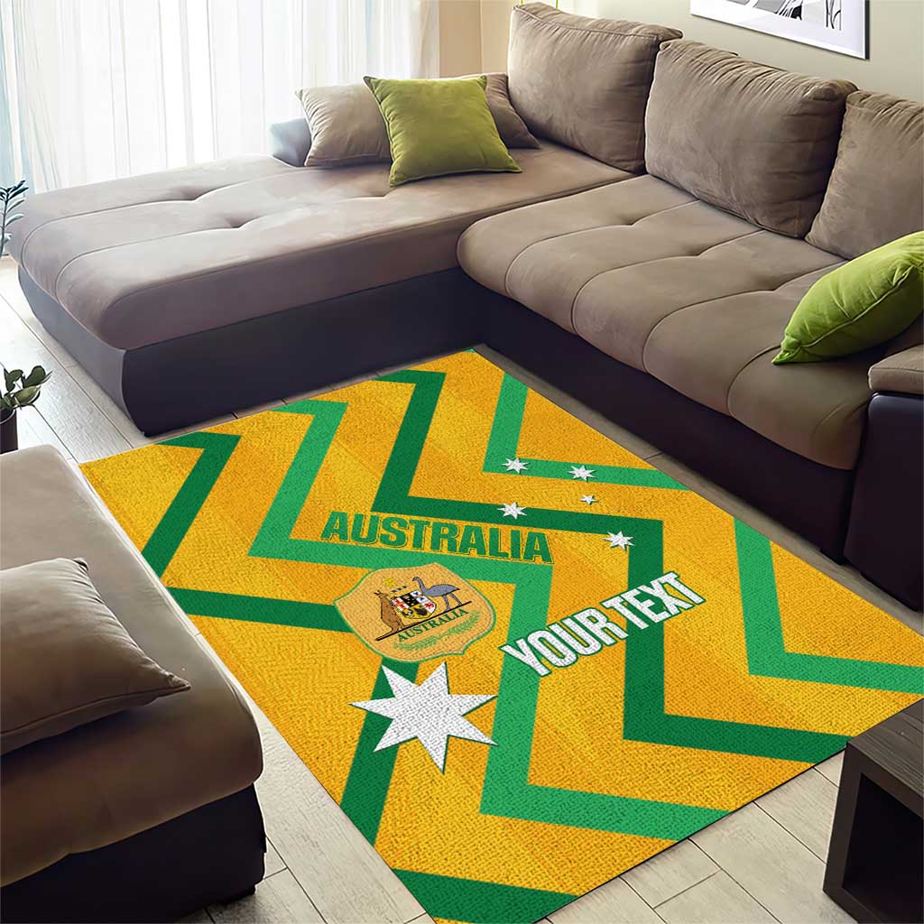 Custom Australia Socceroos Football Area Rug 2025 Sporty Version