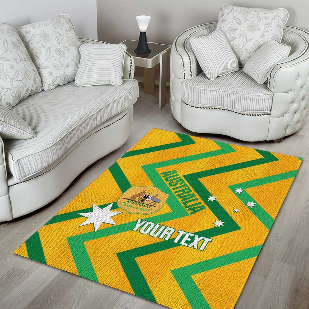 Custom Australia Socceroos Football Area Rug 2025 Sporty Version