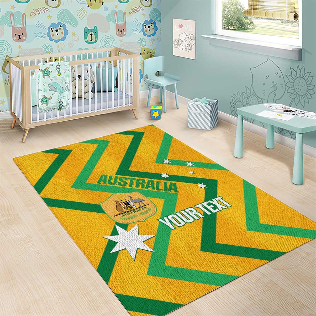 Custom Australia Socceroos Football Area Rug 2025 Sporty Version