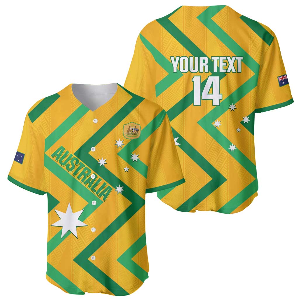 Custom Australia Socceroos Football Baseball Jersey 2025 Sporty Version