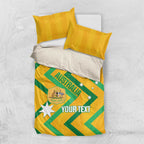 Custom Australia Socceroos Football Bedding Set 2025 Sporty Version