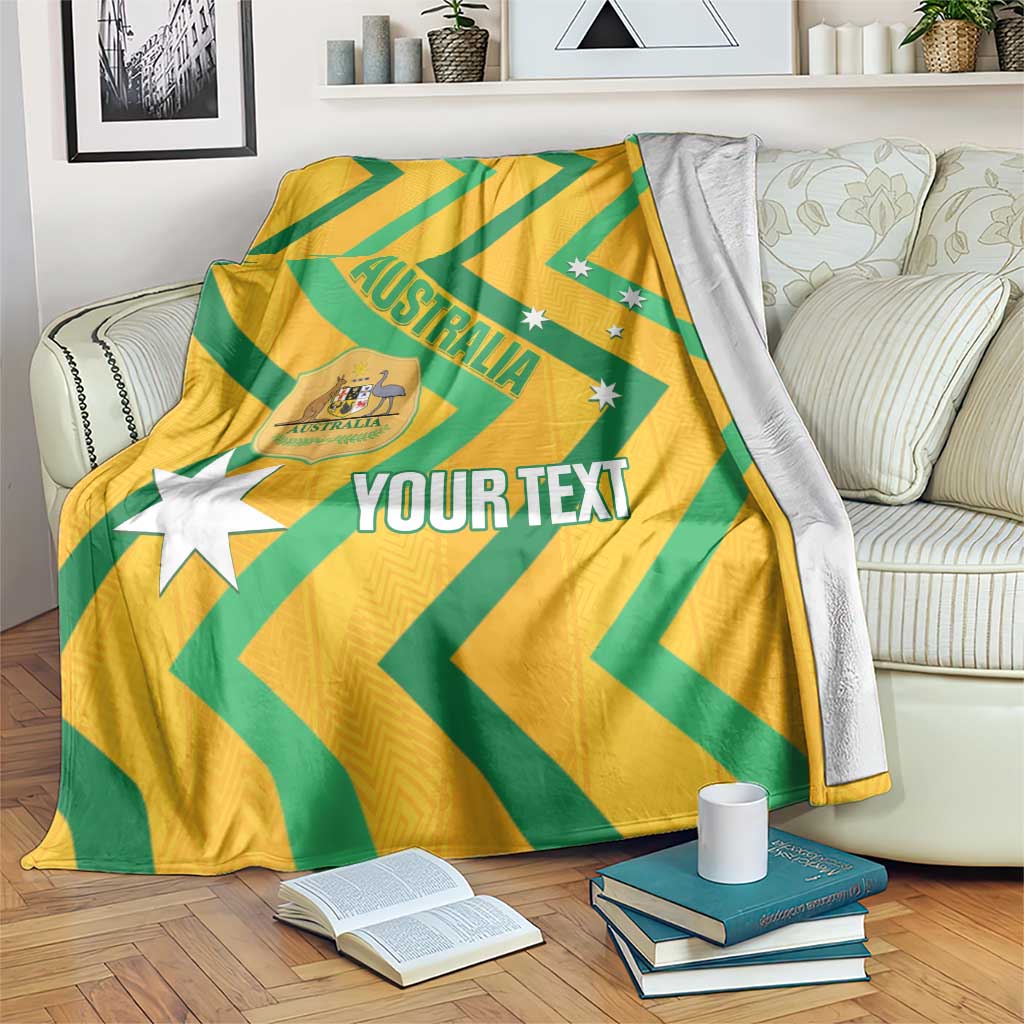 Custom Australia Socceroos Football Blanket 2025 Sporty Version