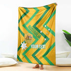 Custom Australia Socceroos Football Blanket 2025 Sporty Version
