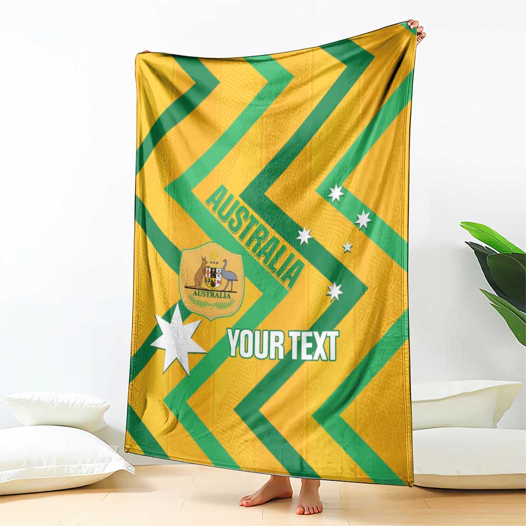 Custom Australia Socceroos Football Blanket 2025 Sporty Version