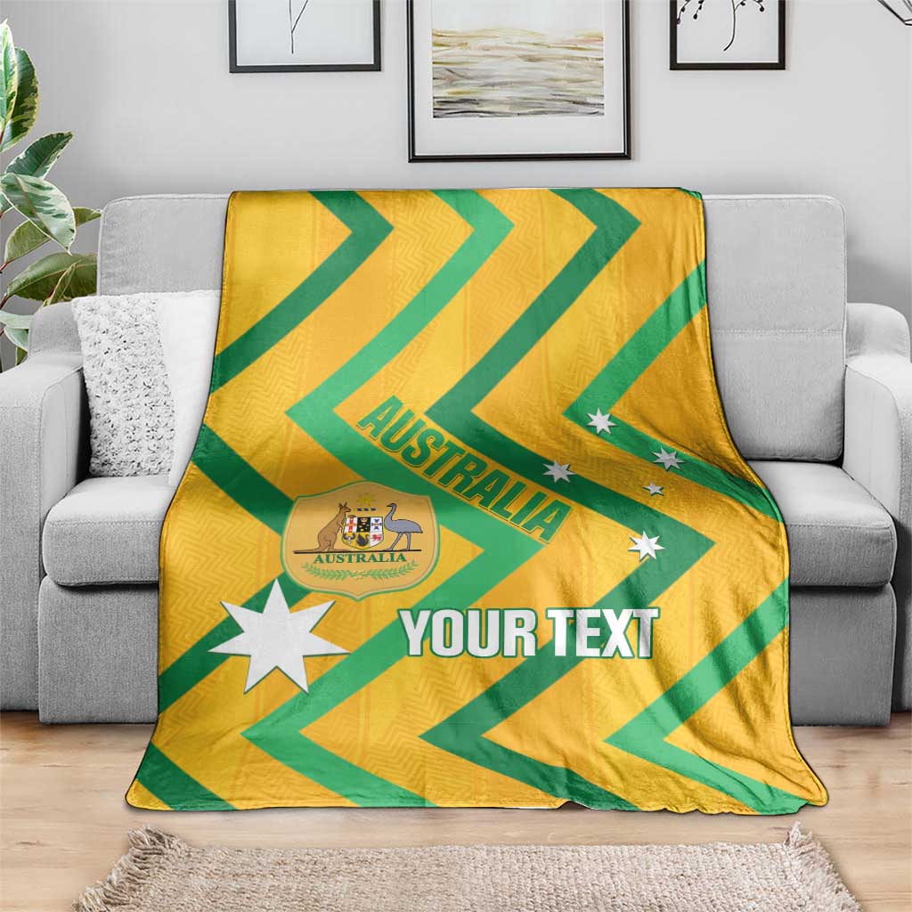 Custom Australia Socceroos Football Blanket 2025 Sporty Version