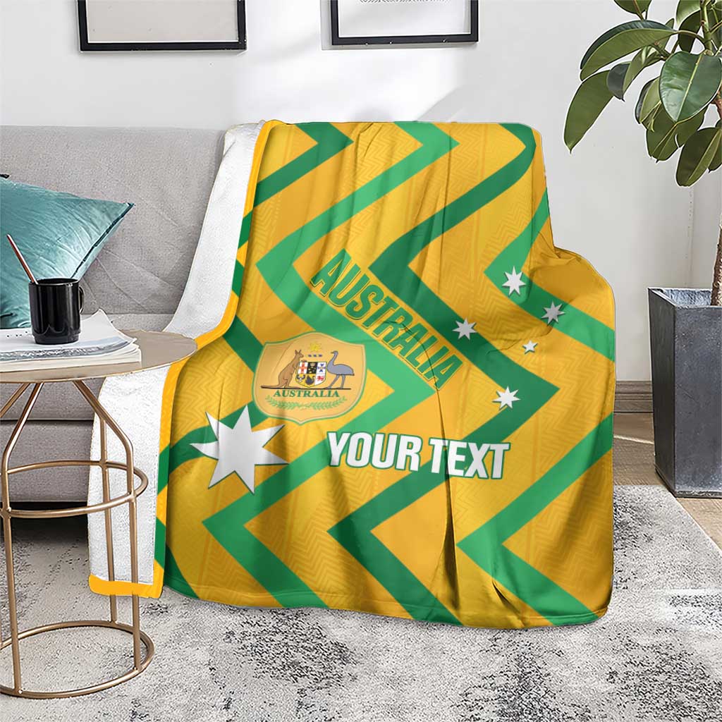 Custom Australia Socceroos Football Blanket 2025 Sporty Version