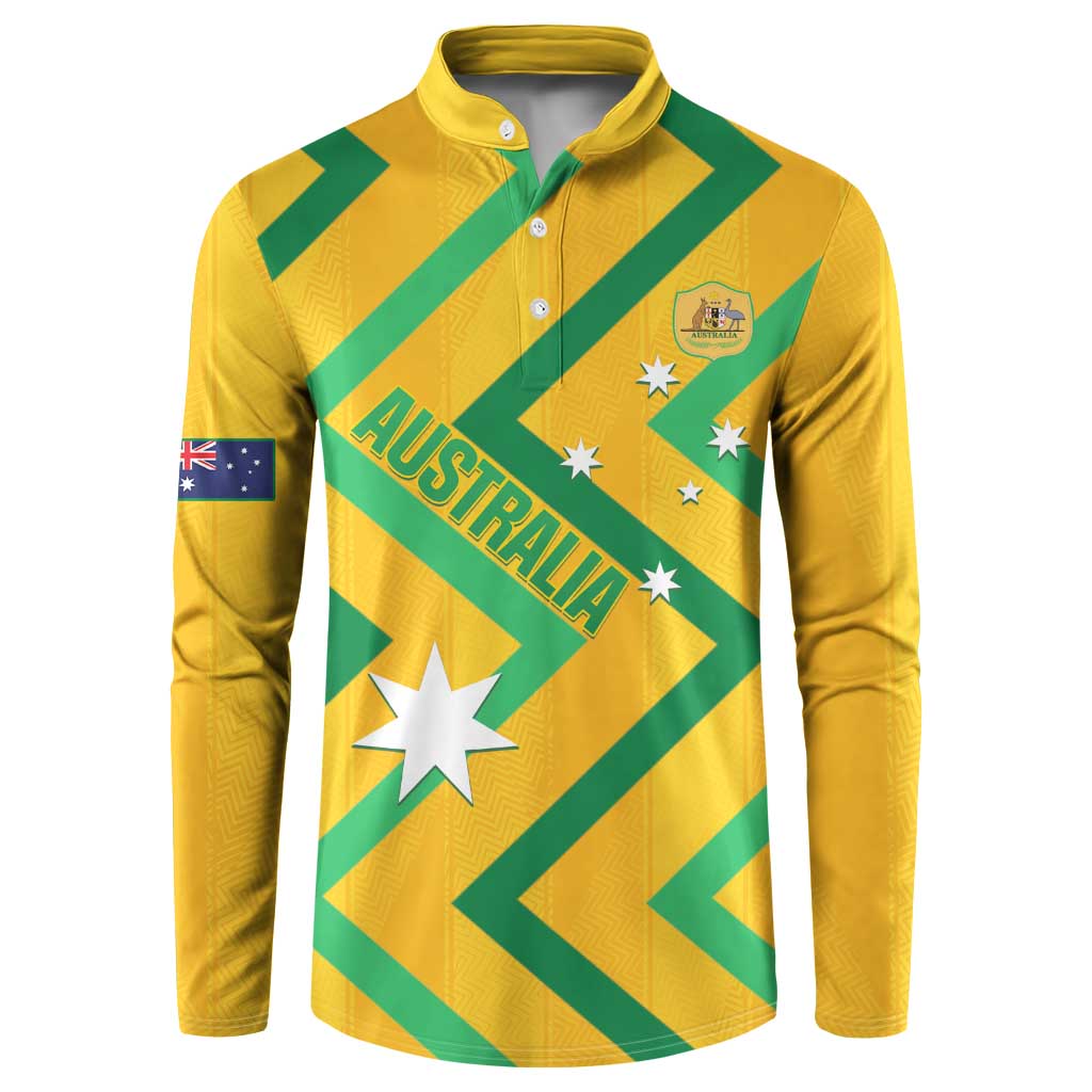 Custom Australia Socceroos Football Button Sweatshirt 2025 Sporty Version