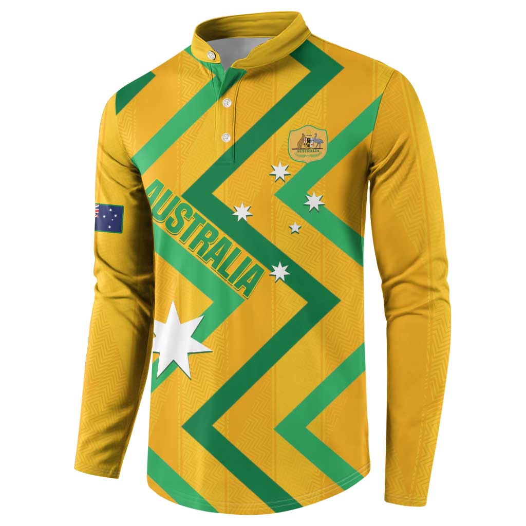 Custom Australia Socceroos Football Button Sweatshirt 2025 Sporty Version