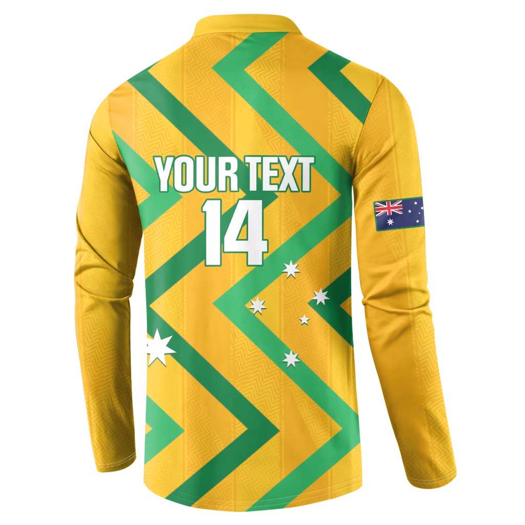 Custom Australia Socceroos Football Button Sweatshirt 2025 Sporty Version