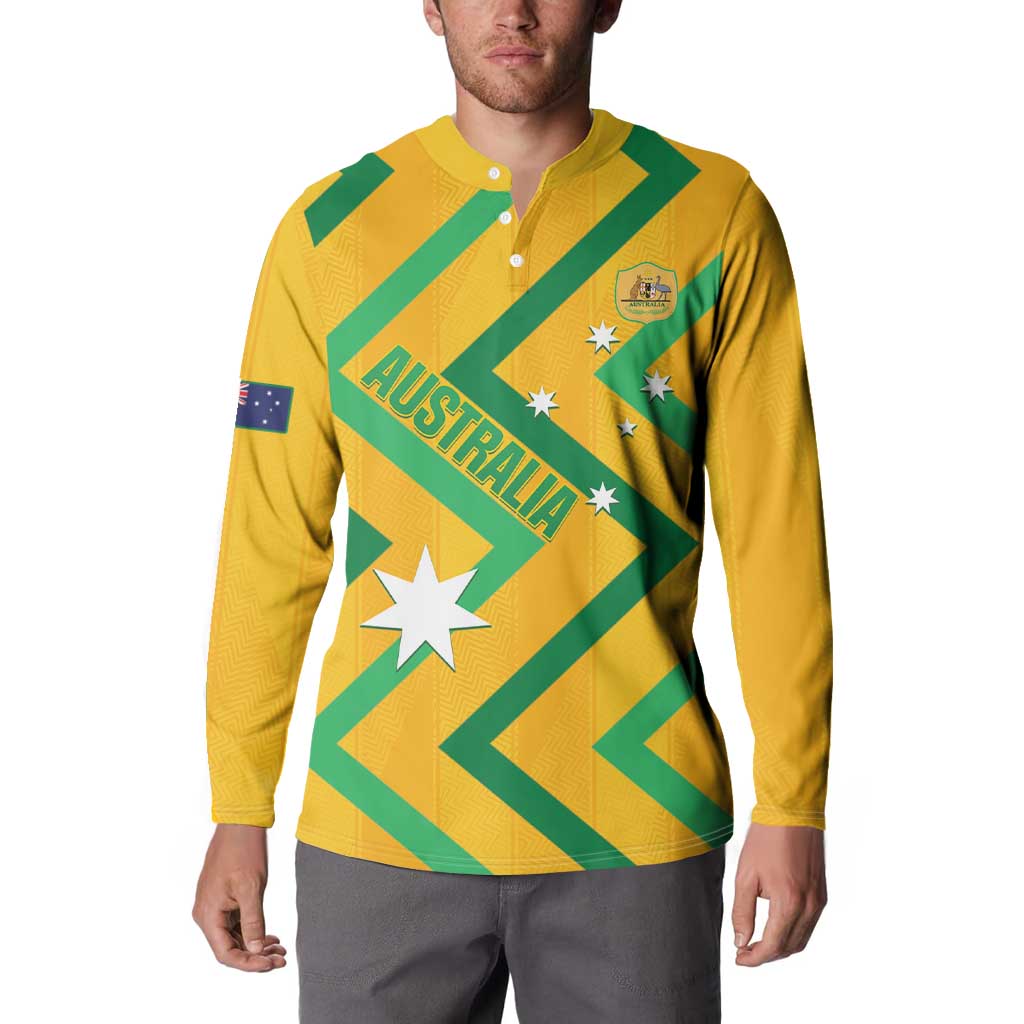 Custom Australia Socceroos Football Button Sweatshirt 2025 Sporty Version