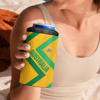 Custom Australia Socceroos Football 4 in 1 Can Cooler Tumbler 2025 Sporty Version