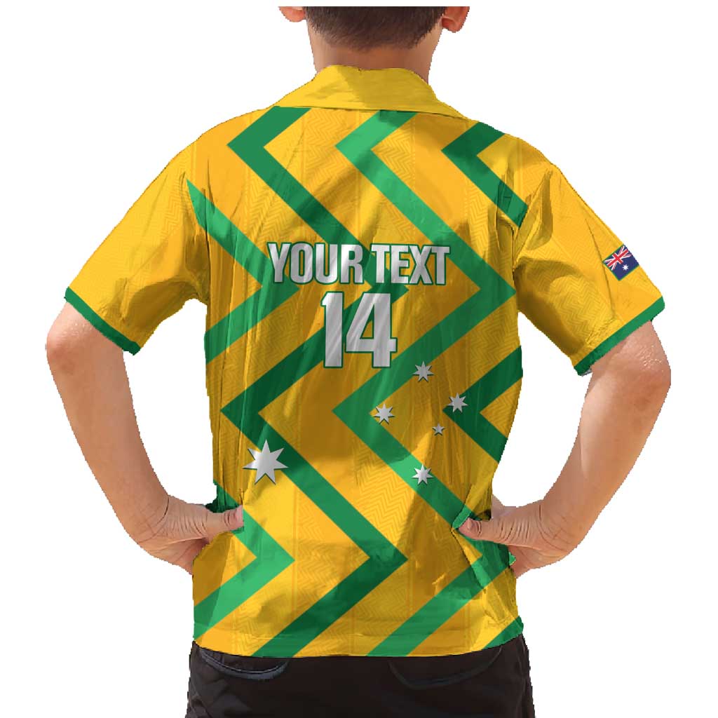Custom Australia Socceroos Football Family Matching Mermaid Dress and Hawaiian Shirt 2025 Sporty Version