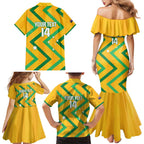 Custom Australia Socceroos Football Family Matching Mermaid Dress and Hawaiian Shirt 2025 Sporty Version