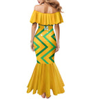 Custom Australia Socceroos Football Family Matching Mermaid Dress and Hawaiian Shirt 2025 Sporty Version